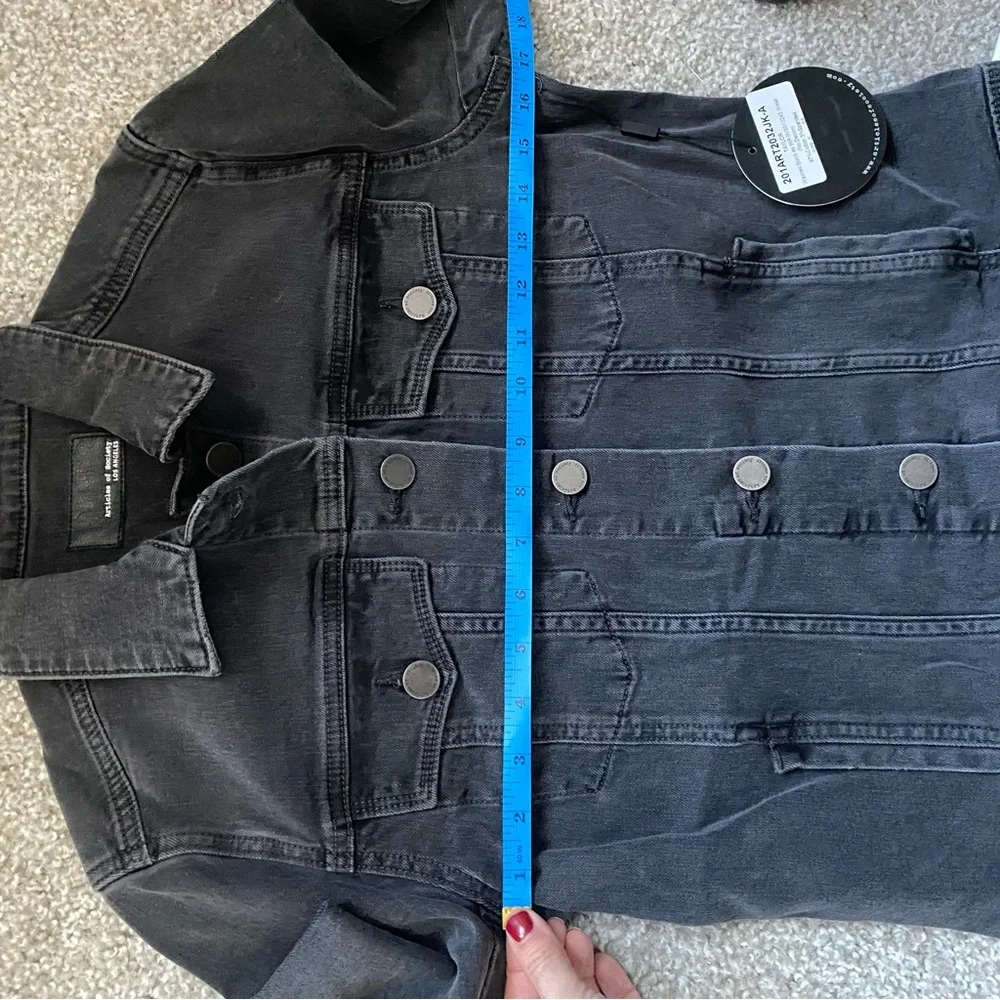 ARTICLES OF SOCIETY Washed Black Denim Taylor Jacket - Picture 4 of 10